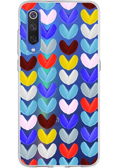 Xiaomi Mi 9 İle Uyumlu 1mm Slim Fit Water Color 1 Baskılı Şeffaf Kılıf