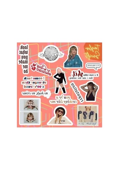 Laptop Ve Telefon İçin Sticker Seti - Taylor Swift Temalı Abanoz