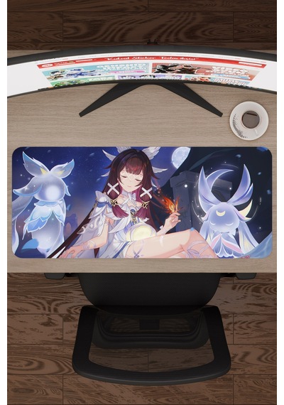 Columbina Damselette Genshin Impact Anime Oyuncu V2 - 70x30 Xl Gaming Mouse Pad Fare Altlığı