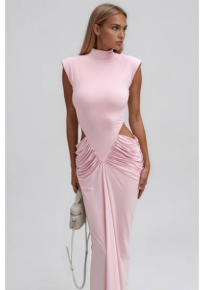 Arisa Kolsuz Maxi Elbise - Pembe