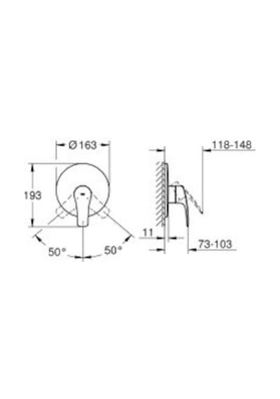 Grohe Eurosmart Ankastre Duş Bataryası Mat Siyah - 194512433