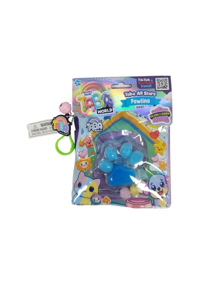 Taba World Pawlina Glow Paw İzli Squishy Oyuncak Seri 1 Pom Pomlu Ve Anahtarlıklı Hayvanlar
