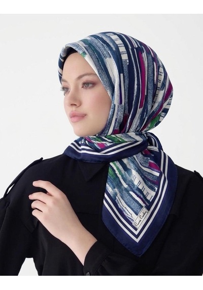 Pierre Cardin Saf Twill İpek Eşarp -8098438-921 Lacivert
