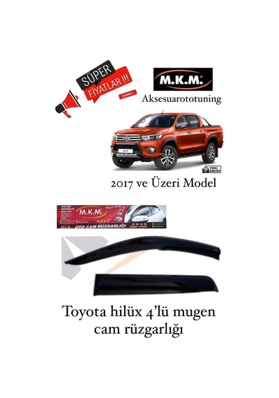 Toyota Hilüx 2017 Ve Üzeri Model 4'Lü Mugen Cam Rüzgarlığı