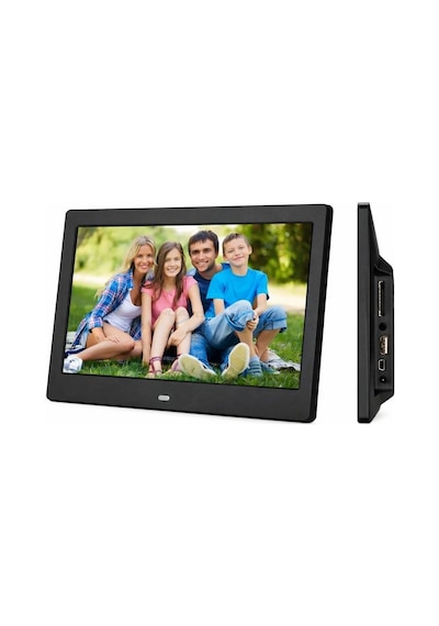 Dijital Fotoğraf Çerçevesi, 7 İnç / 10 İnç, Siyah, Usb Ve Sd Kart Destekli, Video Müzik Saat Ta