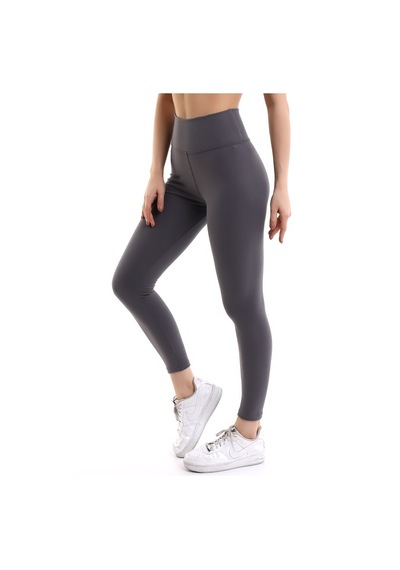 Winmoda34 Kadın Yüksek Bel Korseli Geniş Kemer Yumoş Tayt Gri