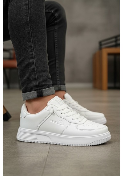 Enoch Kadın Havalandırma Delikli Geometrik Dikişli Ortopedik Kontrast Taban Sneakers Spor Ayakkabı Beyaz Enoch Kadın Havalandırma Delikli Geometrik Dikişli Ortopedik Kontrast Taban Sneakers Spor Ayakkabı Beyaz