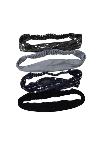 Lastikli Bandana 4 Lü Set Kahverengi