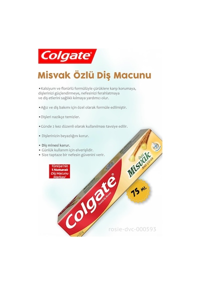 Colgate Misvak Özlü Diş Macunu 11 x 75 ML + Rosie