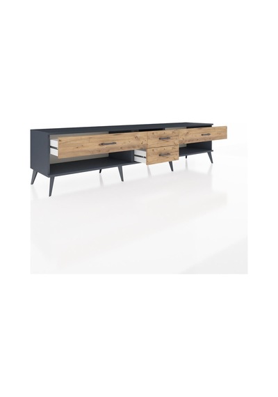 Hyperion Tv Ünitesi 4 Çekmeceli 220x44x51 Antrasit-aytaşı/çam Aytası/atlas Çam - Antrasıt Hyperion Tv Ünitesi 4 Çekmeceli 220x44x51 Antrasit-aytaşı/çam Aytası/atlas Çam - Antrasıt