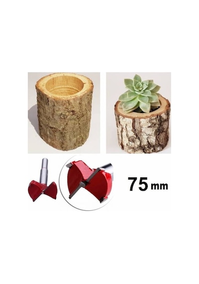 Menteşe Mum Saksı Yuva Açmak Ahşap Tas Freze Pancı 75Mm Panç Karo
