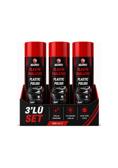3 Adet Newmix Tampon-plastik Yenileyici 500 Ml Aerosol