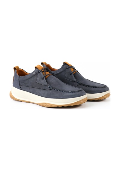 Dr.Flexer Hakiki Deri Lacivert Nubuk Casual Erkek Ayakkabı - Flex255102 Lacivert