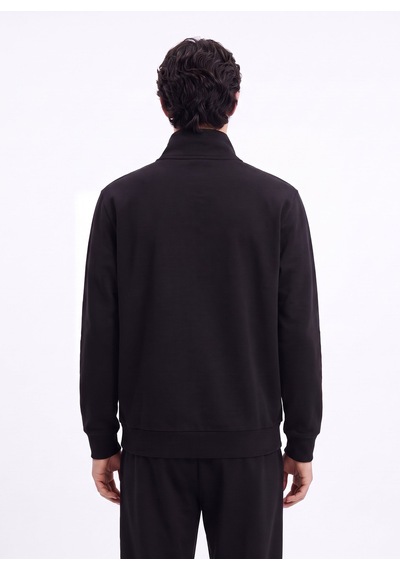 Discovery Expedition D6wm-swt3802 Siyah Erkek Fermuarlı Rahat Kalıp Sweatshirt