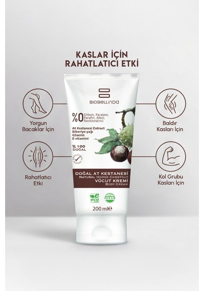 Doğal At Kestanesi Vücut Kremi 200 Ml 2'li Set