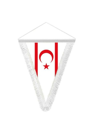 Kuzey Kıbrıs Türk Cum. Kktc Üçgen Flama Bayrak 1