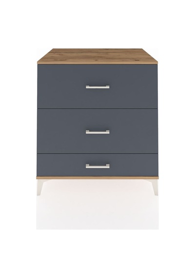Kronos Şifonyer 3 Çekmeceli 88x59x96 Çam-antrasit Çam
