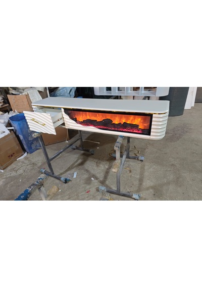 Umay Tv Sehpa 170cm Beyaz+gold Beyaz