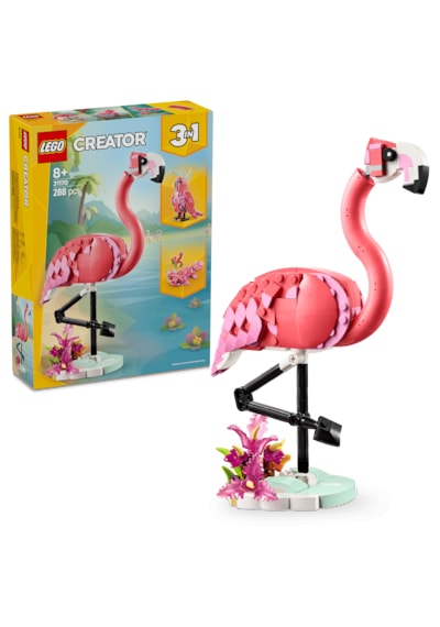 LEGO® Creator 3’ü 1 Arada Vahşi Hayvanlar: Pembe Flamingo 31170 - 8 Yaş ve Üzeri Çocuklar için Yaratıcı Oyuncak Yapım Seti (288)