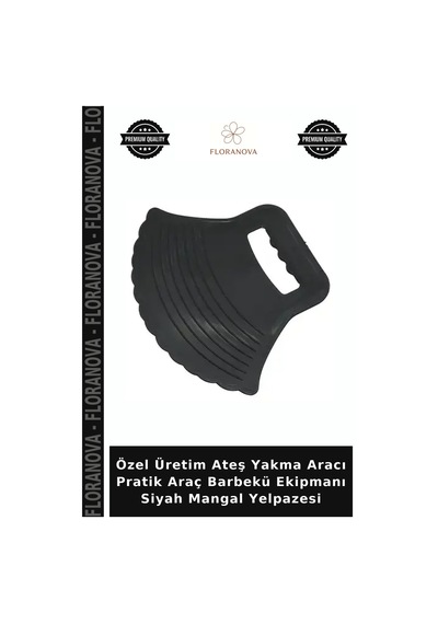 Özel Üretim Ateş Yakma Aracı Pratik Araç Barbekü Ekipmanı Siyah Mangal Yelpazesi