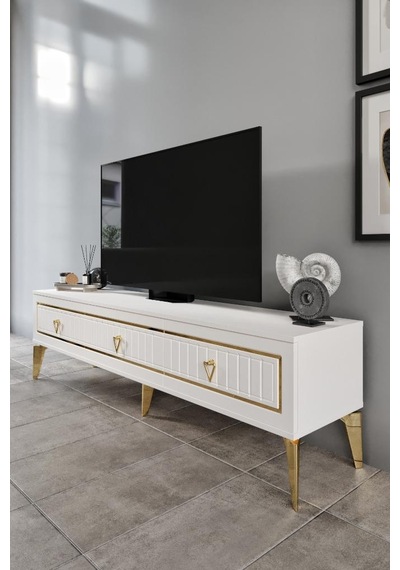 150 CM KLAS MDF MEBRAN KAPAK EKRU GOLD