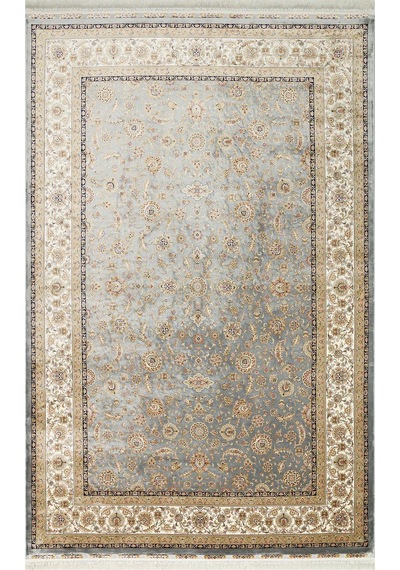 Eko Halı Isfahan Isf 03 Grey Cream Klasik Desenli Yüksek Kalite Sık Dokuma Makine Halısı