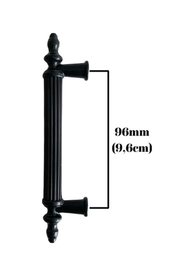 Plastik Siyah Kulp Mobilya Ve Dolap Kulpu Siyah 96mm 1 Adet Siyah