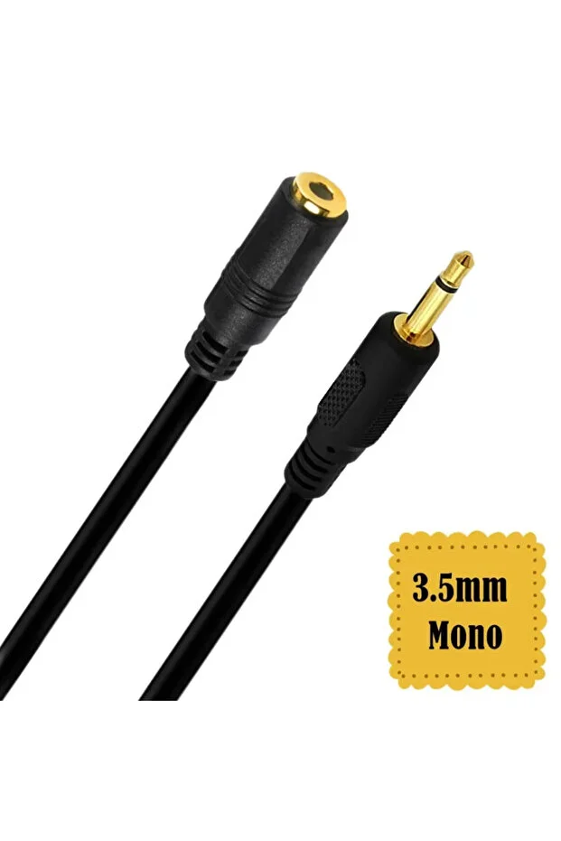 5 Metre 5mt 3.5mm Stereo Uzatma Kablosu Aux Extension Dişi Erkek 3.5mm Ses Kablosu 3.5mm Stereo Fiş - Jack Uzatma Kablosu Erkek - Dişi