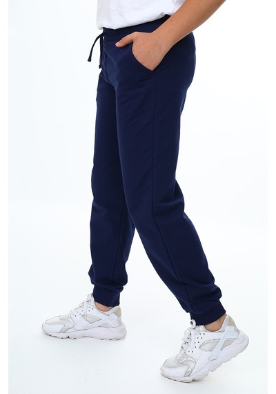 Denokids Unisex Kız Erkek Çocuk Lacivert Basic Eşofman Altı Renkli