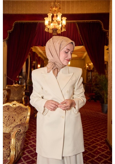 Silk Home Monogram Pamuk İpek Eşarp 130001-05 Mocha Mousse