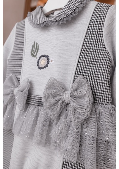 Babyhola Özel Tasarım Kız Bebek Etekli Tulum Çiçek Nakışlı Quenn Collection Yenidoğan Bebek Hediyesi 14031 Gri Babyhola Özel Tasarım Kız Bebek Etekli Tulum Çiçek Nakışlı Quenn Collection Yenidoğan Bebek Hediyesi 14031 Gri
