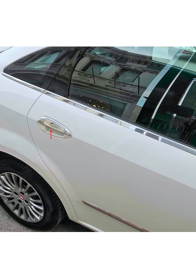 Ebal Otomotiv Fiat Grande Punto-EVA Krom Kapı Kolu 4 Kapı 8 Parça 2006 Üzeri