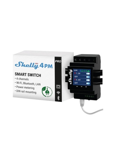 Shelly Pro 4PM Dört Kanal Enerji Ölçer Röle