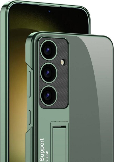 Galaxy Uyumlu S24 Kılıf Kamera Korumalı Şeffaf Tasarımlı Standlı Kılıf