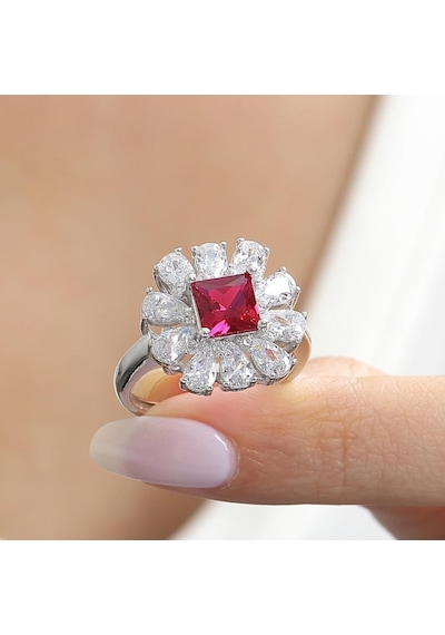 Mia Vento Effective Diamond Milano Rüyası Sentetik Yakut Taşlı Gümüş Yüzük
