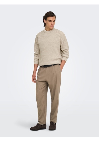 Only & Sons Onsjoın Rlx Ls Raglan Knıt Silver Lining Çok Renkli