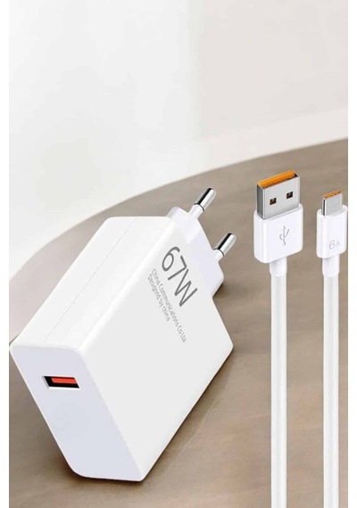 Şarj Aleti 67w Hızlı Şarj Turbo Type-c Uyumlu Şarj Adaptörü Kablosu 39990978