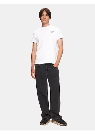 Ltb Nızoka Erkek Sıfır Yaka Kısa Kol T-shirt 1225840056089 Beyaz