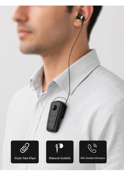 Ergonomik Bluetooth Kulaklık - 8 Saat Konuşma, Gürültü Azaltıcı Mikrofon