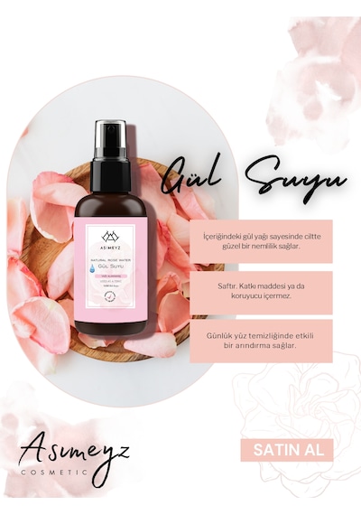Asimeyz Saf Gül Suyu Sprey 100 ML