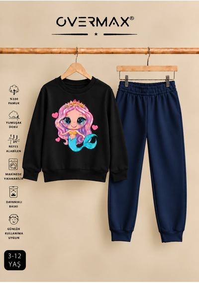 Overmax Deniz Kızı Baskılı Kapüşonsuz Sweatshirt Eşofman Takımı 3-12 Yaş Siyah Üst-lacivert Alt - 921001102 Siyah Üst-lacivert Alt Overmax Deniz Kızı Baskılı Kapüşonsuz Sweatshirt Eşofman Takımı 3-12 Yaş Siyah Üst-lacivert Alt - 921001102 Siyah Üst-lacivert Alt