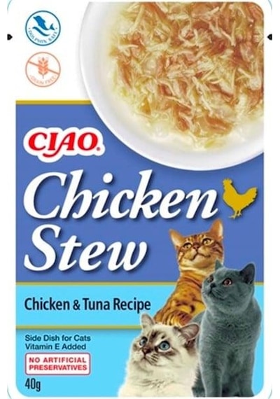 Ciao Chicken Churu Stew Tavuk Güveç Ve Ton Balıklı Kedi Ödül Maması 50 Gr