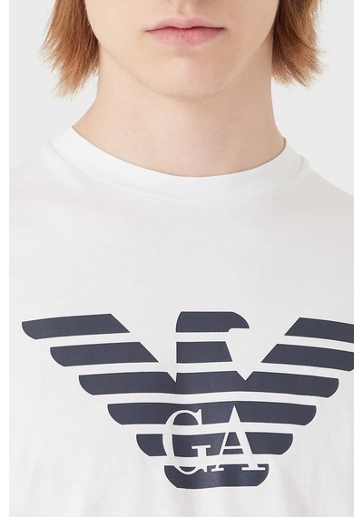 Emporio Armani Erkek T Shirt 8N1Tn5 1Jpzz 0147-Beyaz