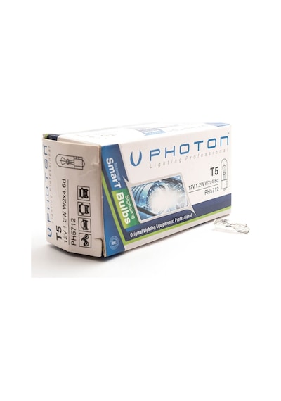 T5 MİNİK DİPSİZ OTO AMPUL 12V 1.2W PHOTON PH5712 10Adet