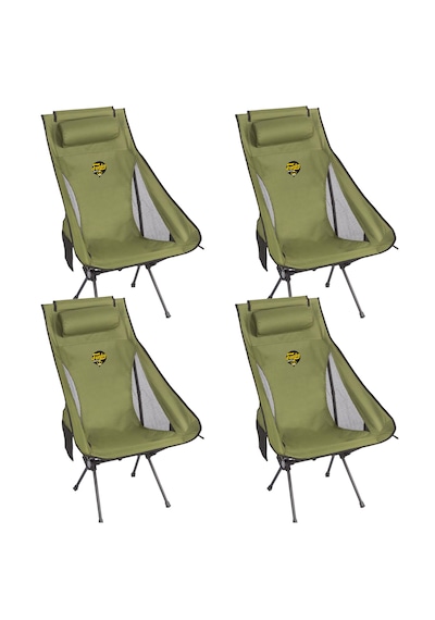 Sky Ultralight Katlanabilir Kamp Sandalyesi - Haki 4 Adet Haki