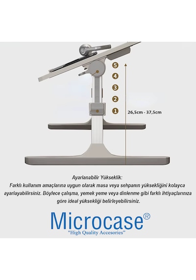 Microcase Yükseklik Ve Eğim Ayarlı Masa Ve Sehpa Ayak Takımı 2 Adet - Al5055 Beyaz