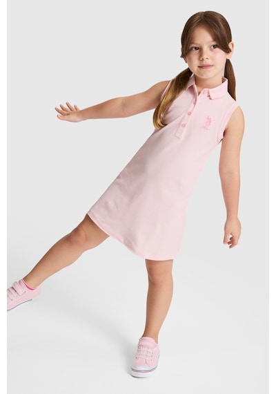 U.S. Polo Assn. Kız Çocuk Açık Pembe Elbise Örme 50325639-vr078 Acık Pembe