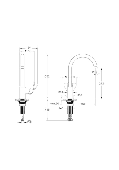 Artema Shift T10 A43654 C Tipi Eviye Bataryası Krom
