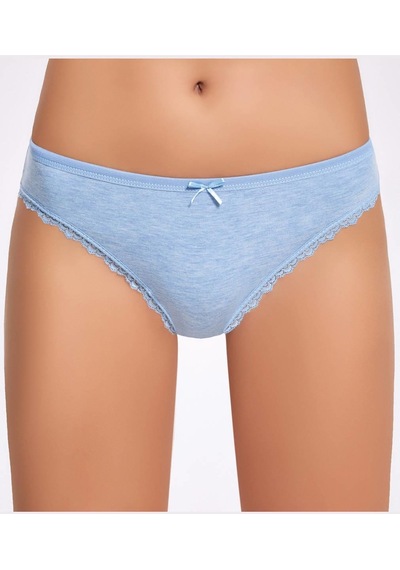Melanjlı Dantelli Bikini Külot 001