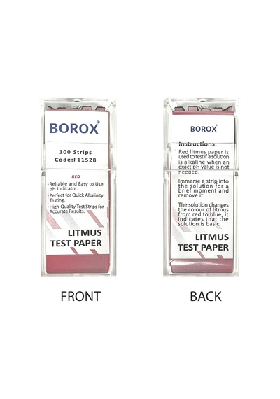 Turnusol Kağıdı Ph Kırmızı 100 Test Stripi 10X68Mm Litmus Paper